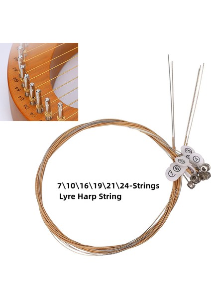 16 Dize Stili Telliler Lyre Harp Tel Seti Değiştirme Metal Tel Aksesuarı Müzik Tutkunları Performans Sanatçıları Müzisyenler Gitar Parçaları Için (Yurt Dışından) fırsatları