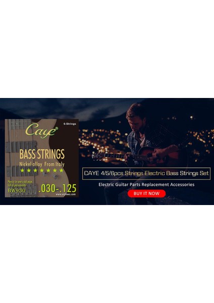 BW830- 5 Telli Stil Caye Bw Serisi Bas Telleri Altıgen Çelik Çekirdekli Teller Stringli Enstrüman Yedek Parçaları (Yurt Dışından)