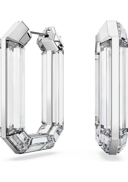 5671087 Swarovski Küpe Lucent:pe Hoop Whi/rhs