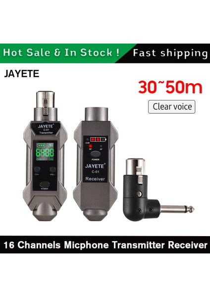 Denetleyici Stili Jayete C-01 Uhf Profesyonel Kablolu Kablosuz Mikrofon Dönüştürücü Mikrofon Verici Alıcı 571~598MHZ Alım Iletim (Yurt Dışından)