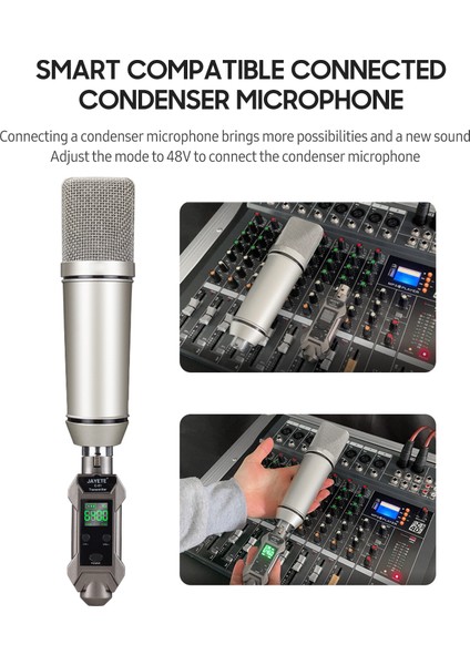 Denetleyici Stili Jayete C-01 Uhf Profesyonel Kablolu Kablosuz Mikrofon Dönüştürücü Mikrofon Verici Alıcı 571~598MHZ Alım Iletim (Yurt Dışından)