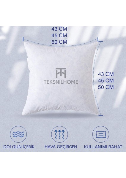| 2 Adet Kırlent Iç Yasıtk | Boncuk Silikon | 5 Ebat | Premıum | Koltuk Dekor Yastığı 40x40