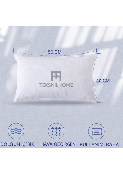 Teksnil Home | 4 Adet Kırlent Iç Yasıtk | Boncuk Silikon | 5 Ebat | Premium | Koltuk Dekor Yastığı 43x43