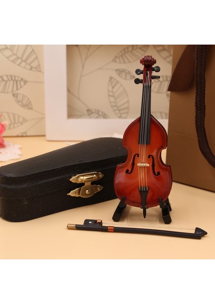 20 cm Tarzı Minyatür Gitar ve Standı ile Saklama Kılıfı Taklit Süs Bass Gitar Mini Model Dollhouse Dekorasyon Çocuk Hediyesi (Yurt Dışından) modelleri