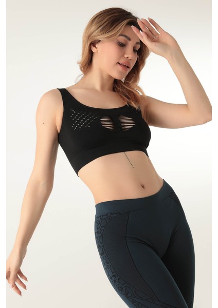 Kalın Askılı Desenli Seamless Spor Sütyen fiyatları