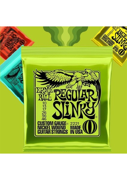2221 (10-46) Stili Ernie Ball Elektro Gitar Telleri Için 3 Paket Ağır Metal Rock Gitar Aksesuarı Seti (Yurt Dışından) fiyatları