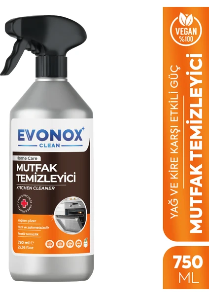 Clean Ultra Güçlü Mutfak Yüzey Temizleyici ve Yağ Sökücü Limon Kokulu Sprey 750 ml