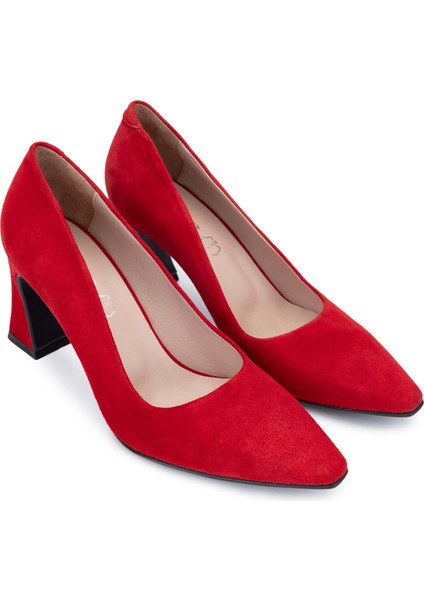 Kadın Kırmızı Topuklu Ayakkabı 923 1027 Bn Ayk Y24 Kırmızı Suet fiyatları