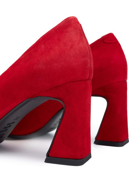 Kadın Kırmızı Topuklu Ayakkabı 923 1027 Bn Ayk Y24 Kırmızı Suet fırsatları