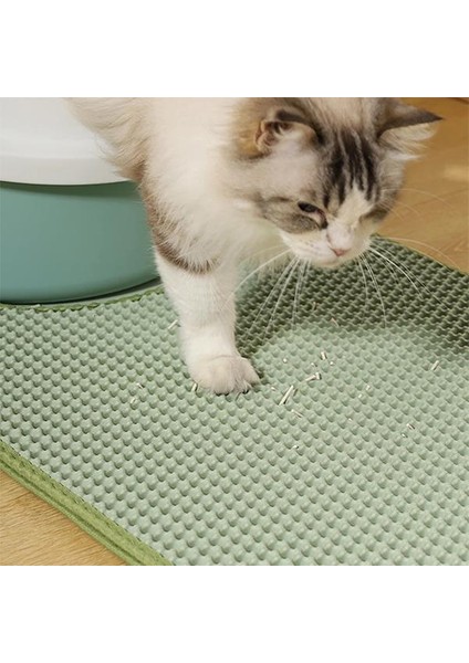 Duplex Elekli Kedi Kumu Paspası Yeşil modelleri