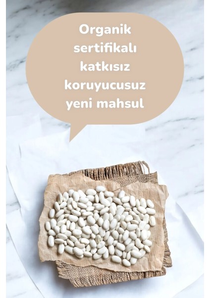 ORGANİK Kuru Fasulye Çalı 2,5 kg (PESTİSİT VE AFLATOKSİN ANALİZLİ)