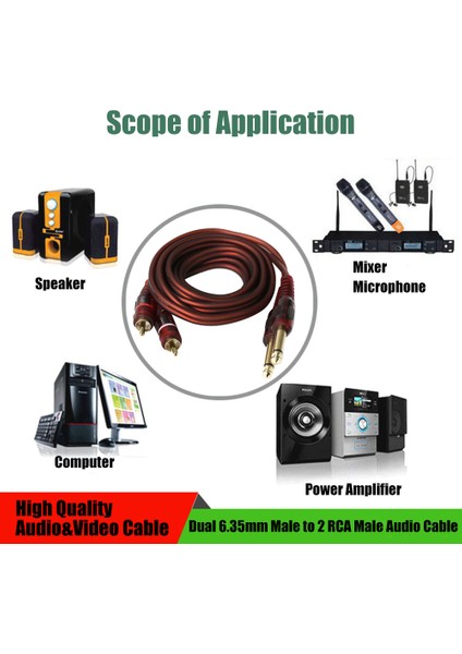 Pc DVD Tv Vcr Mp3 Hoparlörler Video Ses Kablosu Cord Için Ses Hattı Kablosu Stereo Jack Erkek 2 Rca Erkek Kablosu (Yurt Dışından) fırsatları