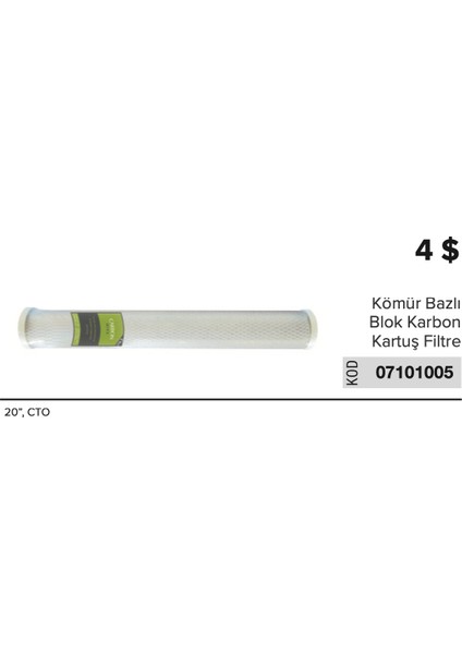 Jf Blok Karbon Filtre - Cto 20''-07101005 - 25 Adet modelleri