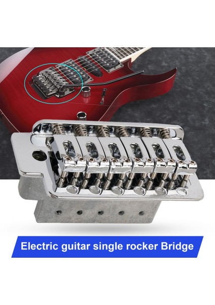 Gümüş Tarzı Gitar Rocker Köprü Sağlam Gitar Köprü Hafif Kompakt Çok Yönlü Tremolo Tek Salıncak Rocker Köprü (Yurt Dışından)