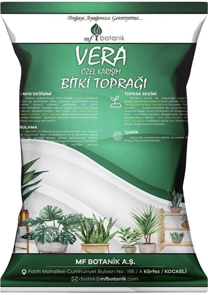 Vera Ithal Torf Cocopeat Özel Karışım Saksı Harcı Bitki Toprağı 10 Litre Toprak