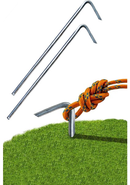 Kamp Çadırı Kazığı Bahçe Tente Gölgelik Şemsiye Sabitleme Kazıkları Metal 20 cm 4 Adet fırsatları