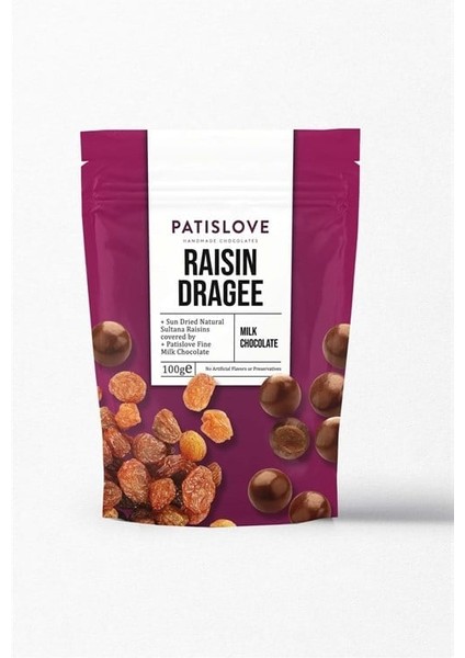 Sütlü Çikolatalı Üzüm Draje 100g