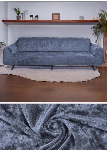 Kadife 3+3+1+1 Lastikli Kanepe Örtüsü | Lastikli Koltuk Örtüsü | Koltuk Kılıfı modelleri