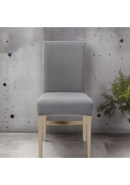 Tuğla Desen Sandalye Kılıfı Yıkanabilir Likralı Esnek Lastikli Sandalye Örtüsü