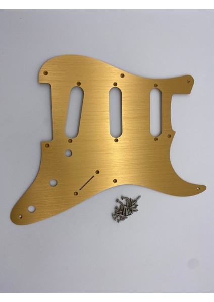 Altın Tarzı Gitar Koruyucu 8 Delikli Alüminyum Anodize Modern Stil Strat Sss Gitar Plektrum Çizik Plakası Amerikan Meksika Cs Fender Için Uyumludur (Yurt Dışından)