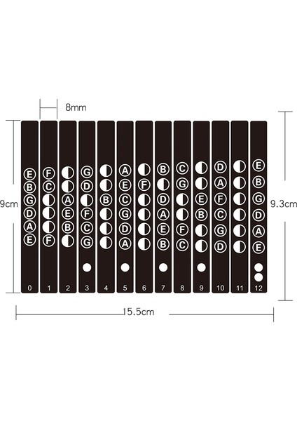 T-102D Stili Gitar Sapı Perde Not Haritası Perde Sticker Etiketler Çıkartmalar Öğren Başlangıç Fret Ölçek Parmaklık Elektro Gitar Sticker Gyh (Yurt Dışından) fiyatları