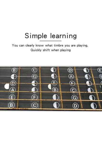 T-102D Stili Gitar Sapı Perde Not Haritası Perde Sticker Etiketler Çıkartmalar Öğren Başlangıç Fret Ölçek Parmaklık Elektro Gitar Sticker Gyh (Yurt Dışından) indirimleri