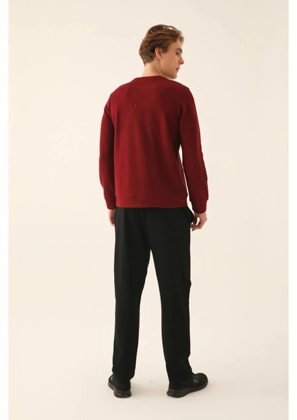 Bisiklet Yaka Uzun Kol Erkek Pijama Takım 2782