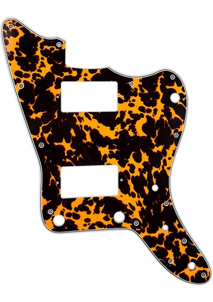 4 Katlı Leopar Desenli Stil Pleroo Özel Tasarım Pickguard - Mıj Jazzmaster Gitar Pickguard Için Paf Humbucker Üst Boynuz Delikleri Olmadan Çok Renk Seçeneği (Yurt Dışından)