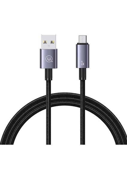 2m Usb-A'dan Mikro-Usb'ye 2A Hızlı Şarj Kablosu Veri Kablosu-Kararma (Yurt Dışından)