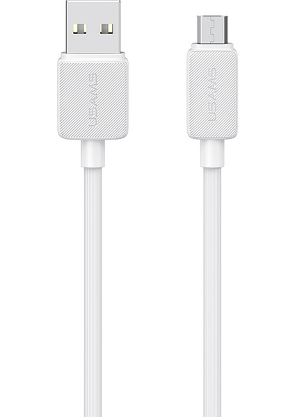1m Mikro USB 2A Hızlı Şarj Kablosu Bakır Tel 480MBPS Veri Iletim Kablosu-Beyaz (Yurt Dışından)