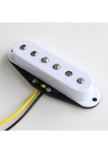 1pc Beyaz Köprü Tarzı Donlis Beyaz 60'lar Vintage Siyah Flatwork Alnico Gle Bobin St Gitar Manyetiği Inci Renginde (Yurt Dışından)