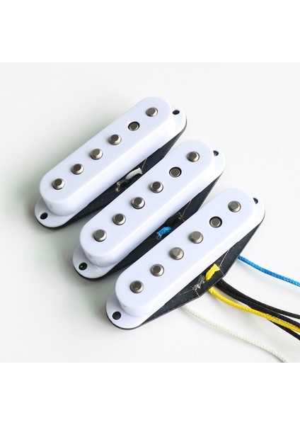 1pc Beyaz Köprü Tarzı Donlis Beyaz 60'lar Vintage Siyah Flatwork Alnico Gle Bobin St Gitar Manyetiği Inci Renginde (Yurt Dışından) fırsatları