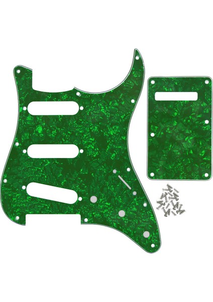 Açık Mavi Inci Tarzı Fleor St Sss Elektro Gitar Pickguard 11 Delik Çizilme Plakası ve Arka Plaka ve Vidalar, 30 Renk Seçeneği (Yurt Dışından) indirimleri