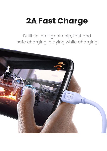 1 M Usb'den Mikro Usb'ye Şarj Kablosu Epoksi Kabuklu Silikon Iletim Veri Kablosu-Beyaz (Yurt Dışından) fırsatları