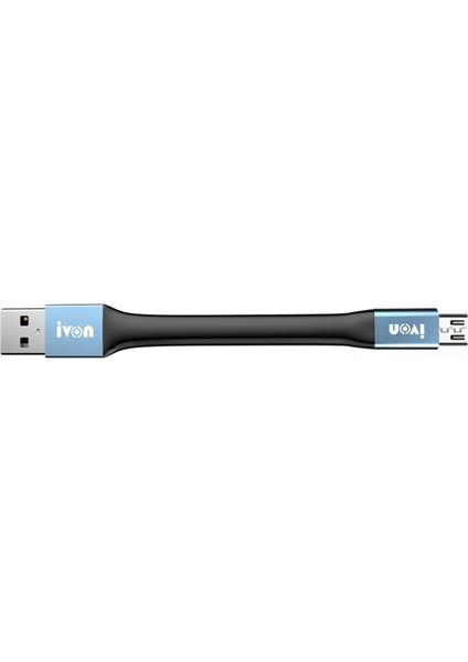 14,5cm 3,1A Usb'den Mikro Usb'ye Anahtarlıklı Tpe Veri Kablosu-Gri (Yurt Dışından)