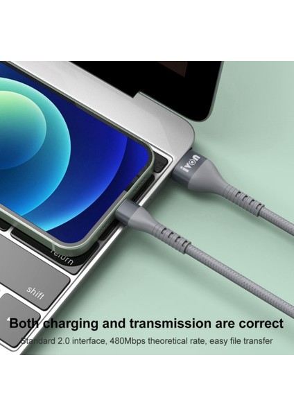 1,5m Usb'den Mikro Usb'ye Veri Kablosu 2,4A Esnek Ka Kablo-Gri (Yurt Dışından) modelleri