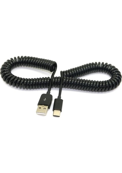 3m Bobin Kablosu USB 3.1 Tip C Erkek - Standart USB 2.0 Nokia N1 Tablet Cep Telefonu Için A Erkek Veri Kablosu - Siyah (Yurt Dışından)