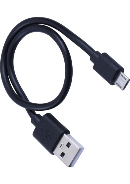 30CM Usb'den Mikro Usb'ye Cep Telefonu Şarj Kablosu Bakır Çekirdekli Şarj Kablosu-Siyah (Yurt Dışından)