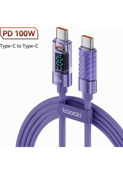 1m Type-C Cep Telefonu Kablosu 100W Hızlı Şarj Kablosu - Mor (Yurt Dışından) fiyatları