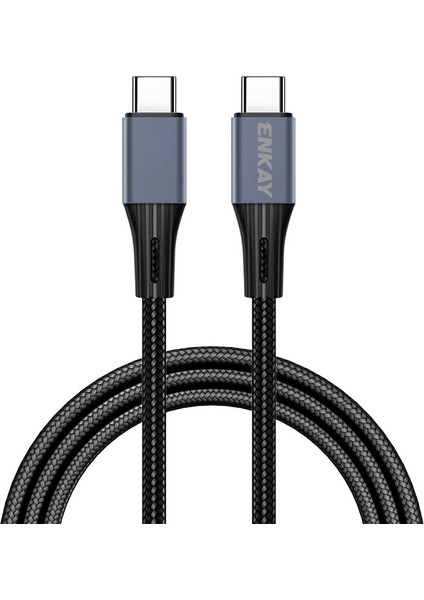 1m Tip C Şarj Kablosu E-Marker Pd 100W 5A Hızlı Şarj Kablosu 480MBPS Veri Iletimi USB C Kablosu (Yurt Dışından)