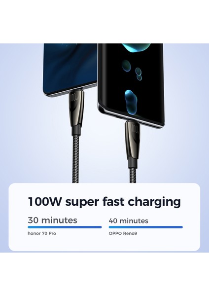 1,2 M Pd 30W Usb-A - Type-C Şarj Kablosu Naylon Örgülü Hızlı Şarj Veri Kablosu (Yurt Dışından) fiyatları