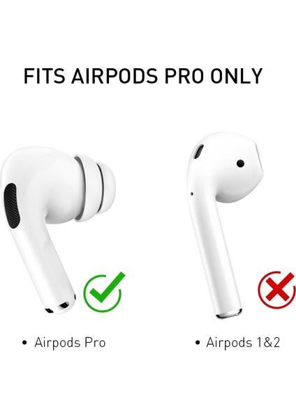 Pro/ Pro için 2 Çift Silikon Kulaklık Kapağı 2 Yumuşak Rahat Kulak Uçlarının Değiştirilmesi, Boyut: L (Yurt Dışından) modelleri