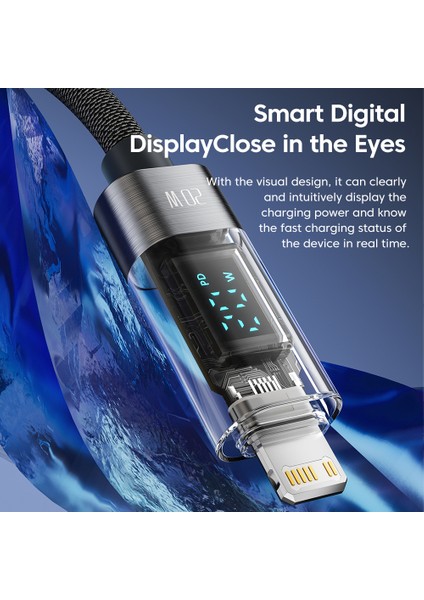 2m Type-C - Lightning Cep Telefonu Kablosu Pd 20W Hızlı Şarj Kablosu - Mavi (Yurt Dışından) modelleri