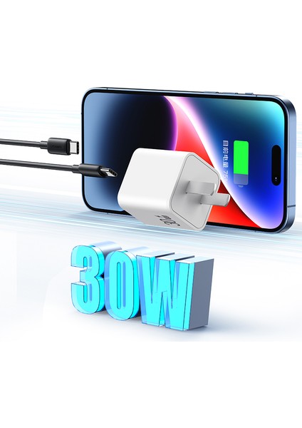 30W Hızlı Şarj Veri Kablosu Tip-C - Yıldırım Kablosu, 1m - Siyah (Yurt Dışından) fırsatları