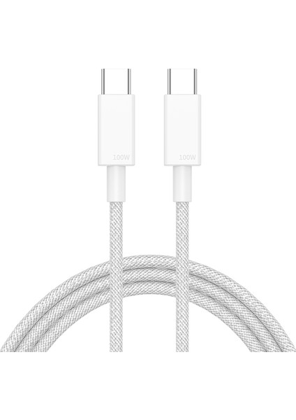 MacBook Huawei Için 3 M Tip C Yüksek Hızlı 100 W Pd Şarj Kablosu - Beyaz (Yurt Dışından)
