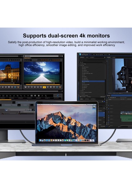 Çok Işlevli Tasarım USB C Veri Kablosu 20GBPS Hızlı Iletim Kablosu 100W Şarj Hattı 4K 60Hz Video Çıkışı Macbook/ipad Pro/usb C Cihazı Için Uyumlu, 2m (Yurt Dışından) fırsatları