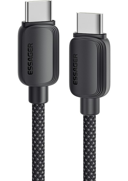 1m C-C 100W Type-C - Type-C Hızlı Şarj Kablosu Veri Iletim Kablosu - Siyah (Yurt Dışından)