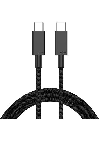 MacBook Huawei Için 3 M Tip C Yüksek Hızlı 100 W Pd Şarj Kablosu - Siyah (Yurt Dışından)