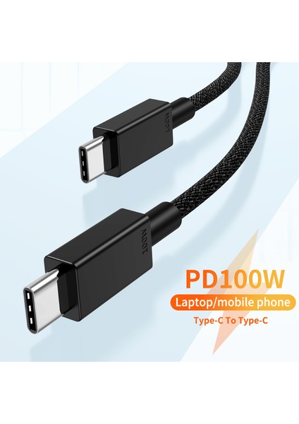 MacBook Huawei Için 3 M Tip C Yüksek Hızlı 100 W Pd Şarj Kablosu - Siyah (Yurt Dışından)