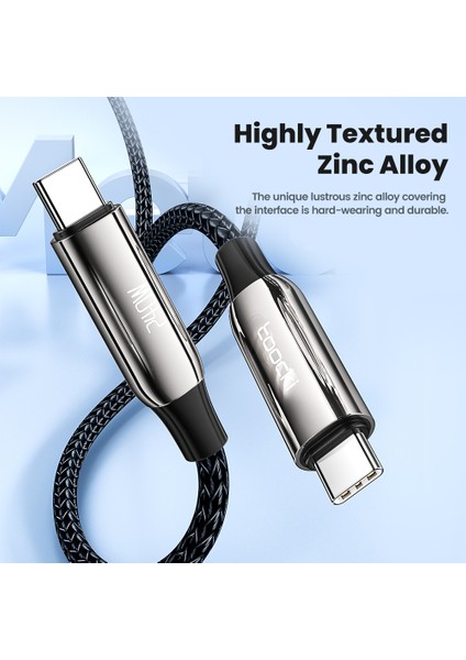 2m 240W Type-C'den Type-C'ye Örgülü Veri Kablosu Telefon Hızlı Şarj Kablosu (Yurt Dışından) fırsatları